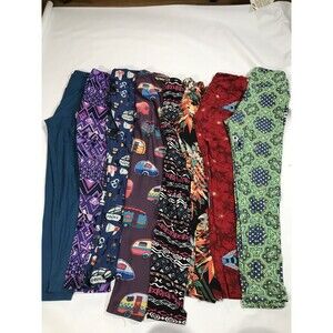 Lot Of 7 Pairs OS LulaRoe 1 Other Leggings Size One Size